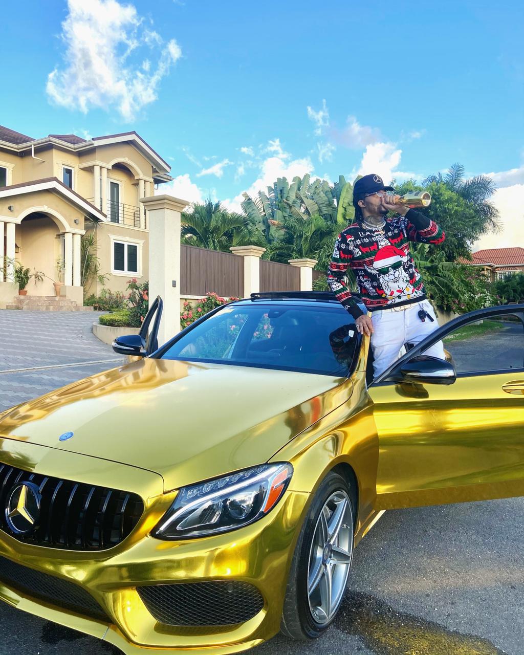 Gold Gad flexes with US$100,000 gold Benz